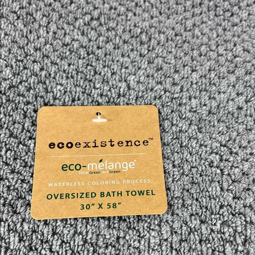 1pc Ecoexistence Bath Towels eco-melange Oversized Gray Soft Cotton NEW
